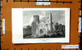 Old Antique Print View St. German'S Church Cornwall England Britton 1802 19th