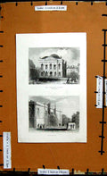 Original Old Antique Print The Session House Clerkenwell Bailey Court 18th