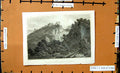 Original Old Antique Print View Peveril'S Castle Peak Derbyshire Mountains 20th