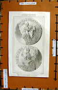 Original Old Antique Print Sello Contrasello Guillelmo Normandy