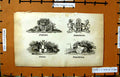 Old Antique Print Coat Arms Fruiterers Embroiderers Glovers Glass Seller