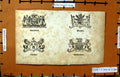 Original Old Antique Print Coat Arms Stationers Glaziers Farriers Apothecaries