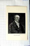 Original Old Antique Print Portait Dean Wolstenholme Engraving Babbage