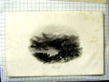 Original Old Antique Print Engraving View Glengariff Mountains Loch