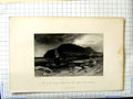 Original Old Antique Print View Solway Mouth Nith Griffel Stanfield Willmore