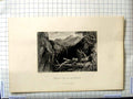 Original Old Antique Print Engraving Highland Pass Gairloch Scotland Stanfield
