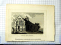 Original Old Antique Print 1787 Hooper Engraving Tickencote Church Rutlandshire