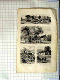 Original Old Antique Print Brand Valley Gnadenthal Hottentotten Sjeich Jozef