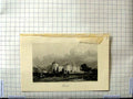 Original Old Antique Print Stanfield Brandard Engraving View Peronne Castle