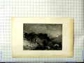 Original Old Antique Print Sargent Woods View Citadel Troy Priam'S Palace