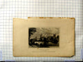 Original Old Antique Print View Alnwick Castle Northumberland Architecture