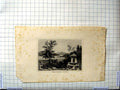 Original Old Antique Print View Near Woking Surrey Mountains Trees Engraving