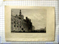 Original Old Antique Print View Hotel De Ville Architecture 1822 Nash Goodall