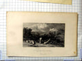 Old Antique Print View Craignethan Castle Lanarkshire Stanfield Brandard
