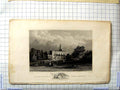 Original Old Antique Print Bartlett Engraving Fernhill Samuel Sanders
