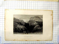 Original Old Antique Print Bartlett Westwood Engraving View Blackgang Chine