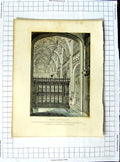 Original Old Antique Print 1807 Henry Vii Chapel Tomb John Le Keux Mackenzie