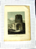 Original Old Antique Print 1805 St. Stephen'S Church Cambridge Storer Shepherd
