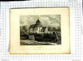 Original Old Antique Print 1807 Round Church Little Maplested Essex Smith Pye