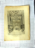 Old Antique Print 1812 Interior Beauchamp Chapel Warwick Henry Keux Wild 19th