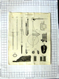 Original Old Antique Print Pneumatics Instruments Diagrams C1790-C1900 18th