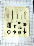 Original Old Antique Print Pump Instruments Drawings Diagrams C1790-C1900 18th