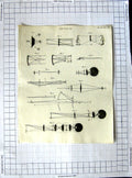 Original Old Antique Print Optics Diagrams Shapes Geometry