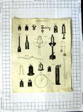 Original Old Antique Print Pneumatics Instruments Diagrams 18th Century