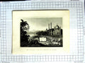 Original Old Antique Print Engraving Scene Funeral Pile Husband Hindoo 20th