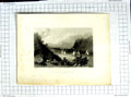 Old Antique Print Bartlett Adlard View Near Anthomy Nose Hudson Scotland