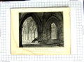 Original Old Antique Print Neale Scott Westminster Abbey Aisle Cloisters Church