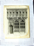 Old Antique Print Screen Abbot Islip Chapel Westminster Abbey Neale Sands