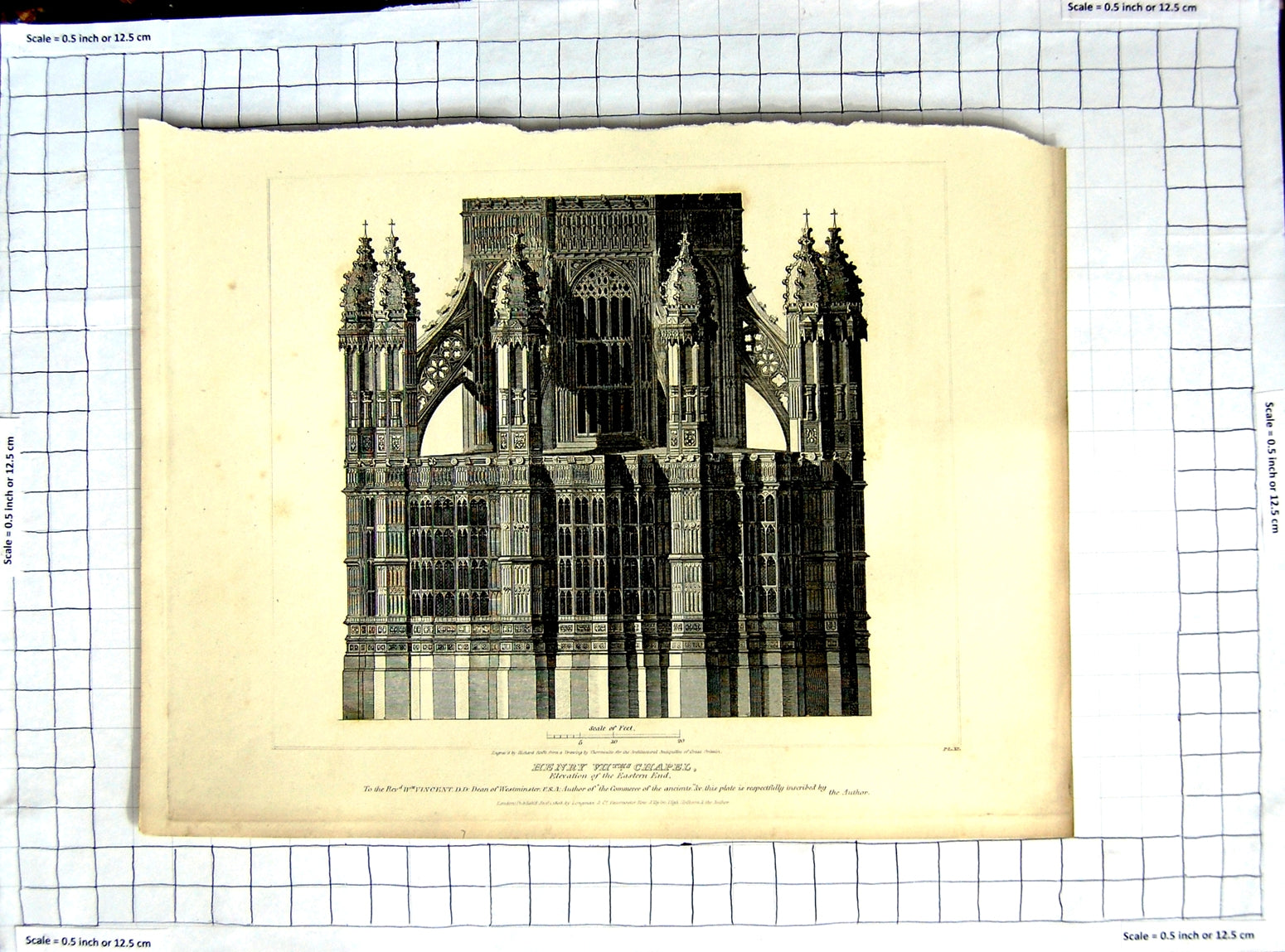 Old Antique Print Eastern End Hnery Vii Chapel Architecture C1790-C1900 18th