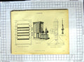 Original Old Antique Print Encyclopaedia Britannica Calender Hydraulic Press