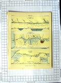 Original Old Antique Print Encyclopaedia Britannica Caledonian Suez Canal Plan