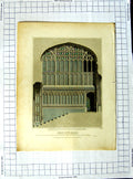 Old Antique Print 1808 Porch Henry Vii Chapel Lee Thompson Architecture 19th