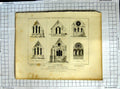 Original Old Antique Print 1820 Windows Churches Chichester Cathedral Mackenzie