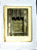 Original Old Antique Print 1821 Westminster Abbey Erasmus Chapel Neale Le Keux