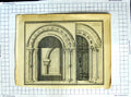 Old Antique Print Door-Way Nave Shillingford Churh Sparsholt Architecture