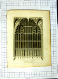 Original Old Antique Print 1808 Architecture Henry Chapel Window Roffe Thompson
