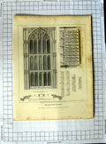 Original Old Antique Print 1808 Henry Vii Chapel Pinnacles Roffe Thompson 19th