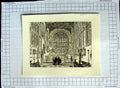 Original Old Antique Print Architecture Interior Warwick St Mary'S Church