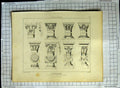 Old Antique Print Capitals Church Abbaye Aux Dames Caen France Pugin Keux