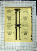 Original Old Antique Print Architecture Encyclopaedia Britannica Roman Columns