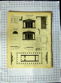 Original Old Antique Print Architecture Grecian Doric Encyclopaedia Britannica