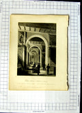 Old Antique Print Interior British Museum Architecture Jewitt Radclyffe