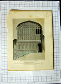 Old Antique Print 1808 Henry Vii Chapel Porch Architecture Lee Thompson 19th