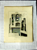 Original Old Antique Print 1811 Red Mount Chapel Lynn Norfolk Roffe Edwards
