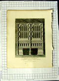 Old Antique Print 1811 Priory Church Christ-Church Hampshire Roffe Jeans 19th