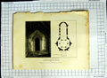 Antique Old Print *3100 1807 Plan Little Maplestead Church Essex Roffe Smith